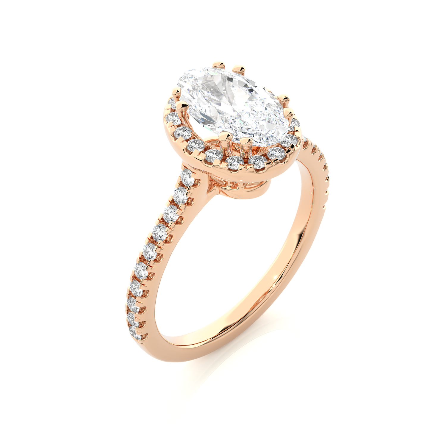 1.36 carat oval cut halo diamond engagement ring for women โ elegant bridal jewelry