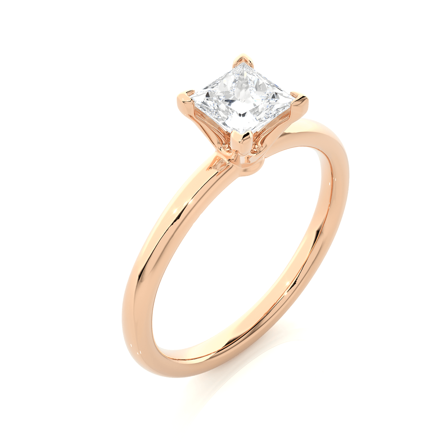 1 carat elena charm princess cut diamond solitaire engagement ring for women โ classic bridal jewelry