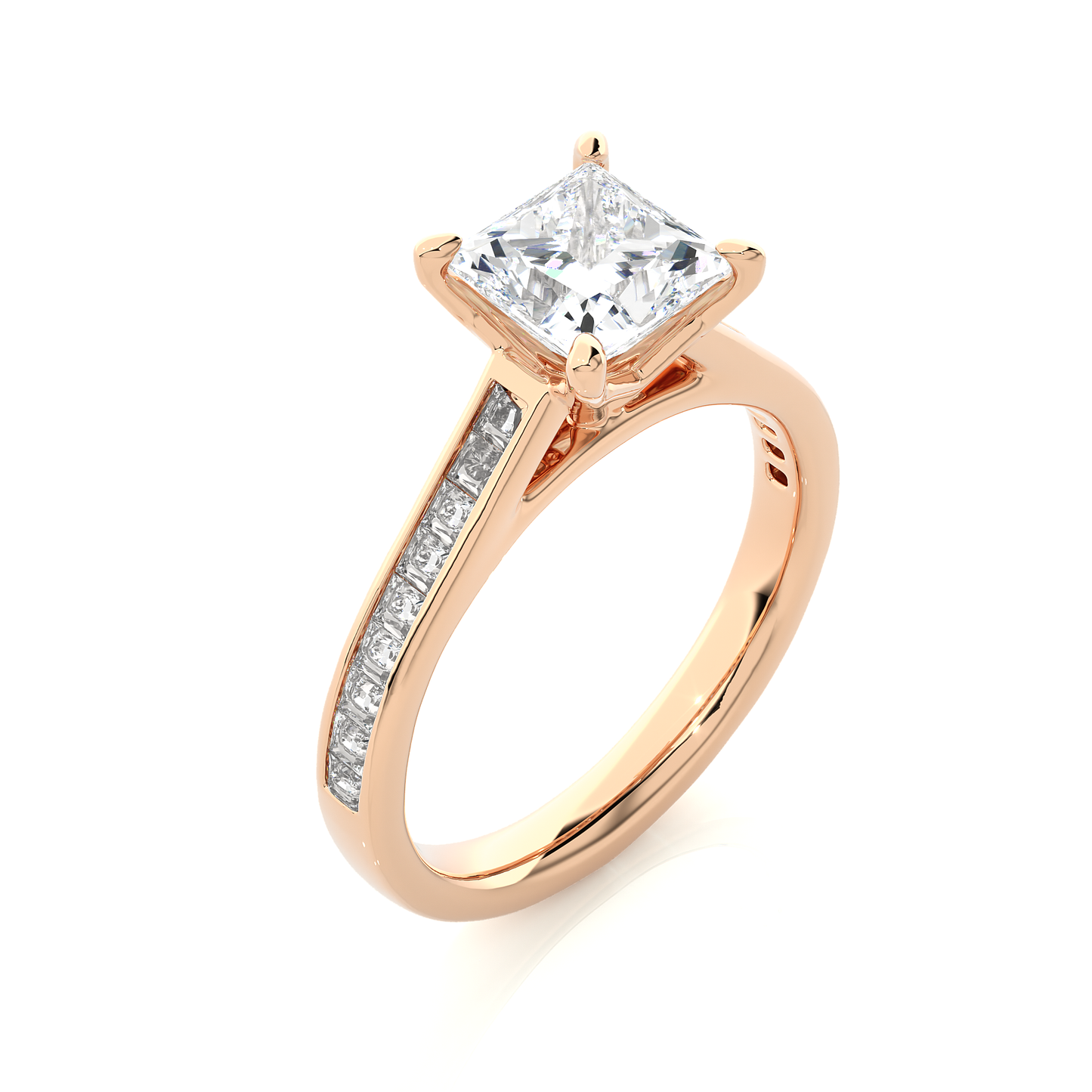 1.18 carat princess cut solitaire diamond engagement ring for women โ elegant bridal jewelry