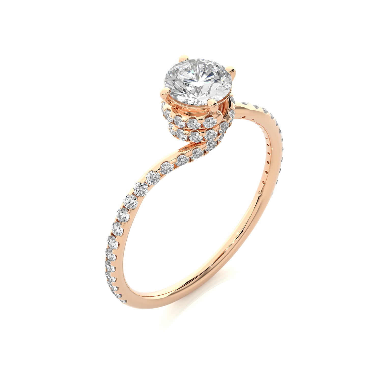 2.58 carat round cut hidden halo diamond engagement ring for women – elegant bridal jewelry