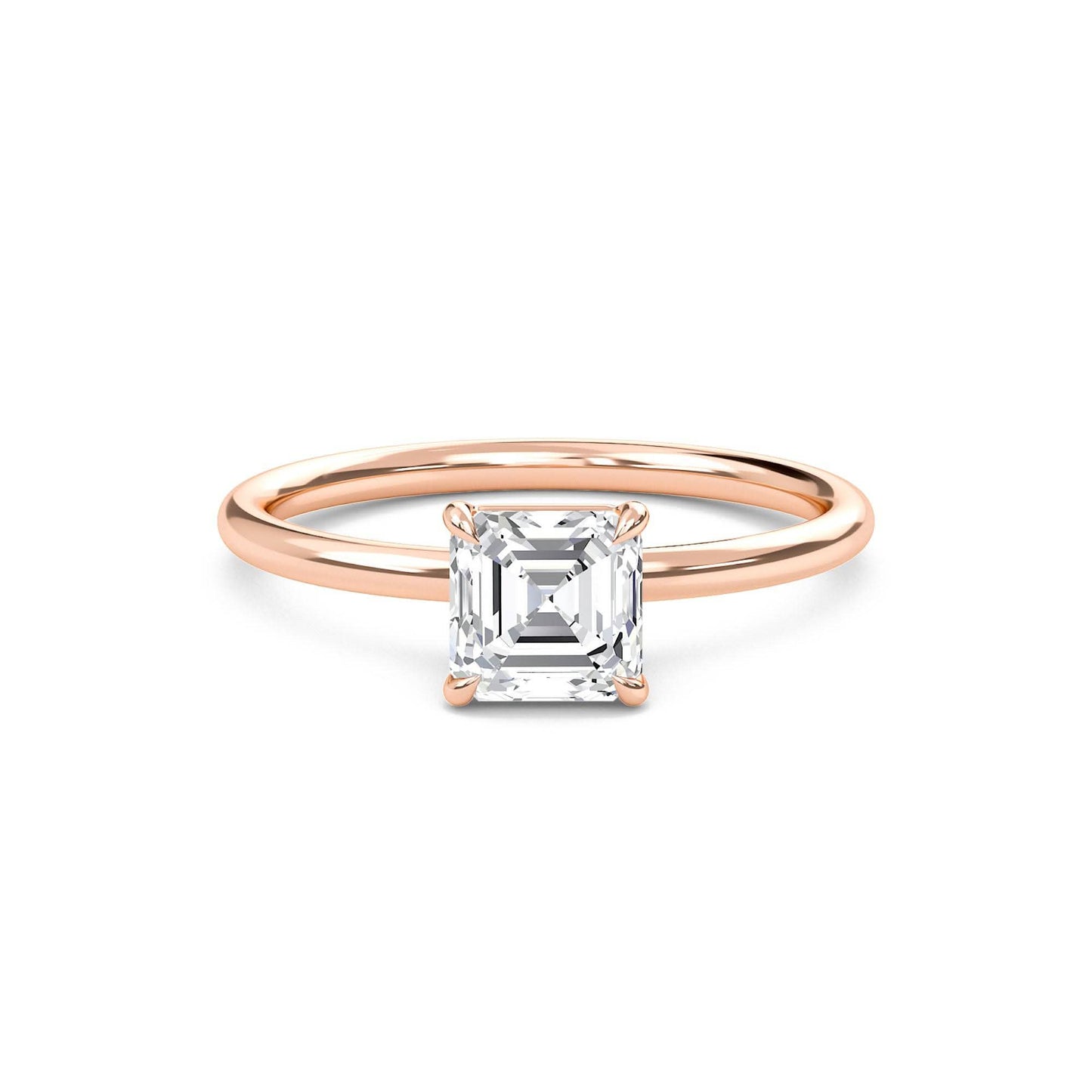 2 carat asscher cut solitaire diamond engagement ring โ elegant bridal ring