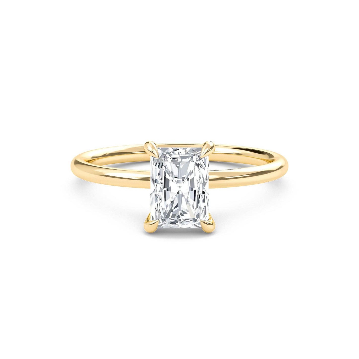 2 carat radiant cut solitaire diamond engagement ring โ elegant bridal jewelry