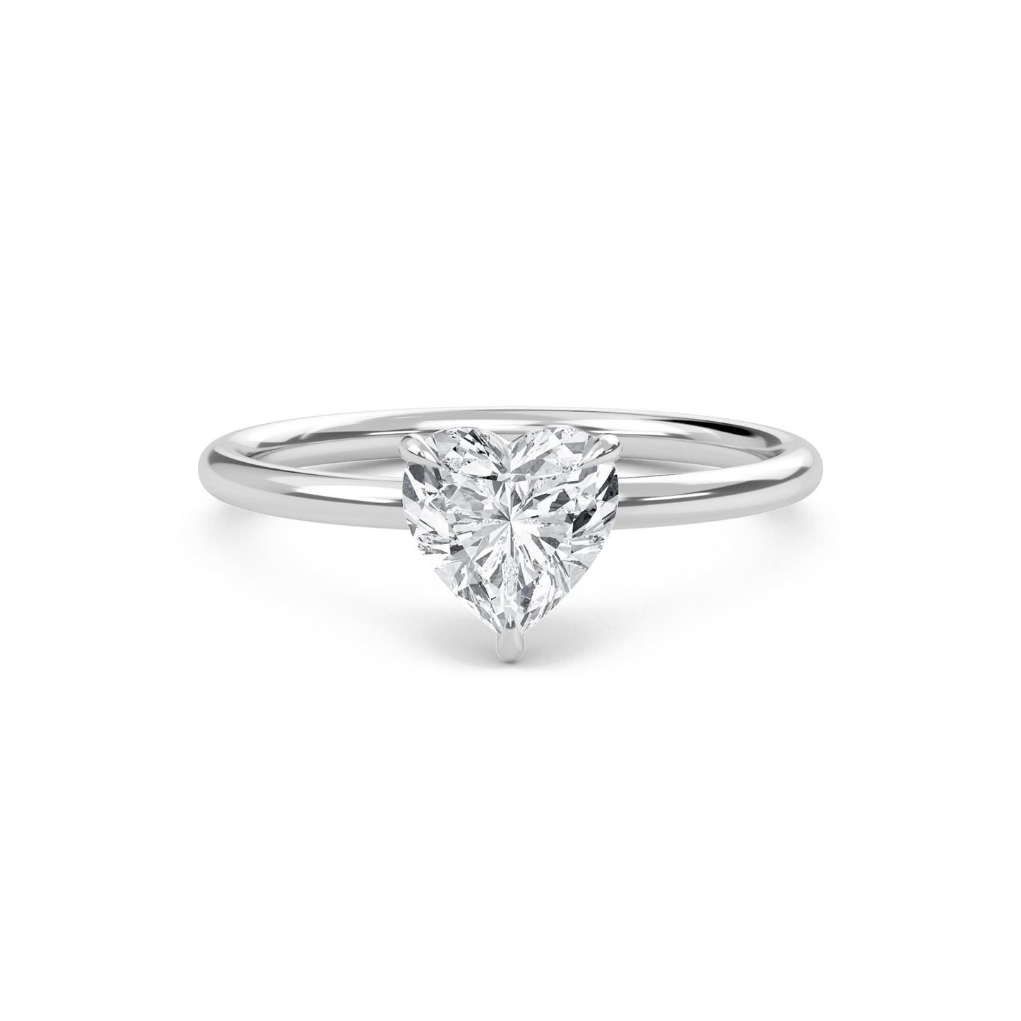 2 carat heart cut solitaire diamond engagement ring โ elegant bridal jewelry