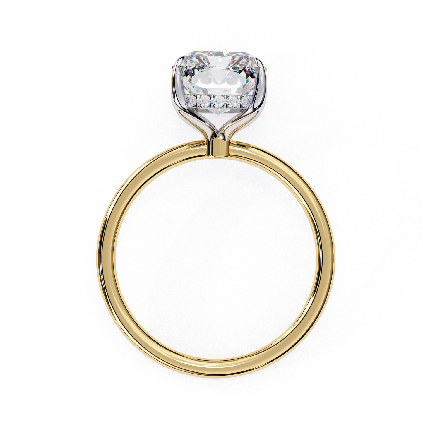 2.24 carat emerald cut hidden halo diamond engagement ring for women โ elegant bridal jewelry