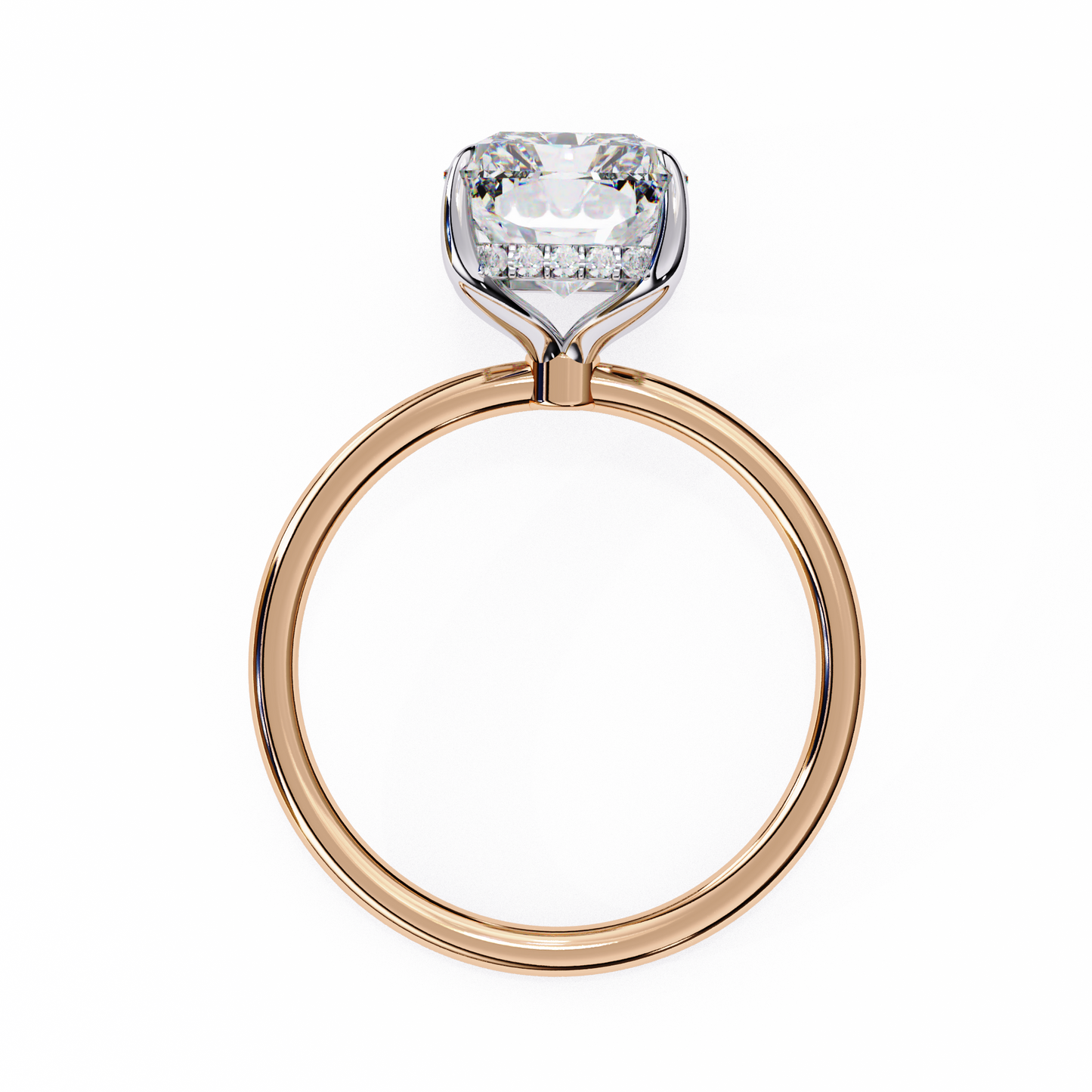 2.24 carat emerald cut hidden halo diamond engagement ring for women โ elegant bridal jewelry