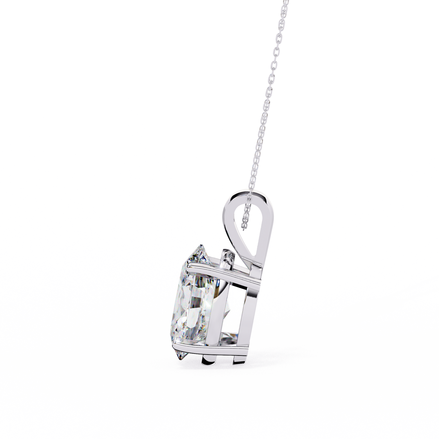 lgd solitaire pendant oval stone (2.48ct) in 14k gold without chain