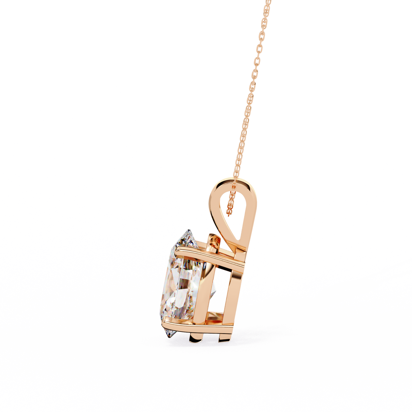lgd solitaire pendant oval stone (2.48ct) in 14k gold without chain