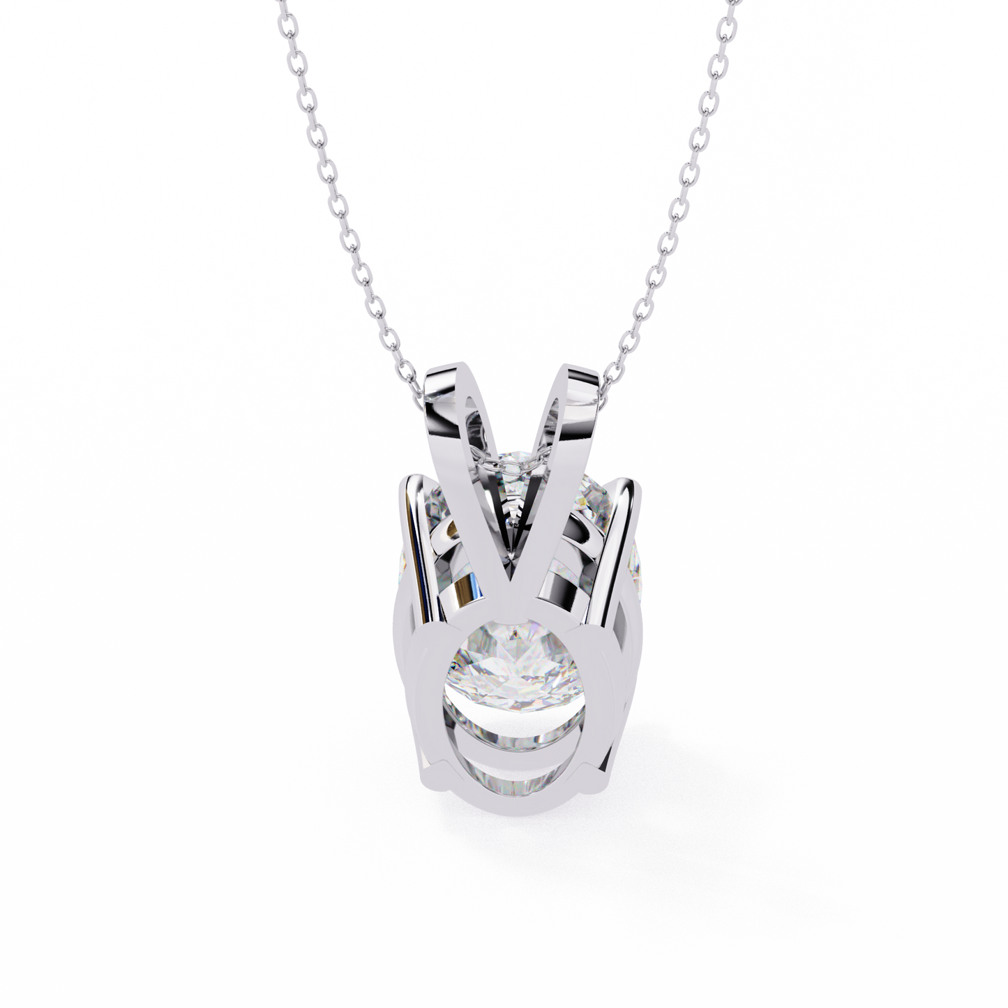 lgd solitaire pendant oval stone (2.48ct) in 14k gold without chain