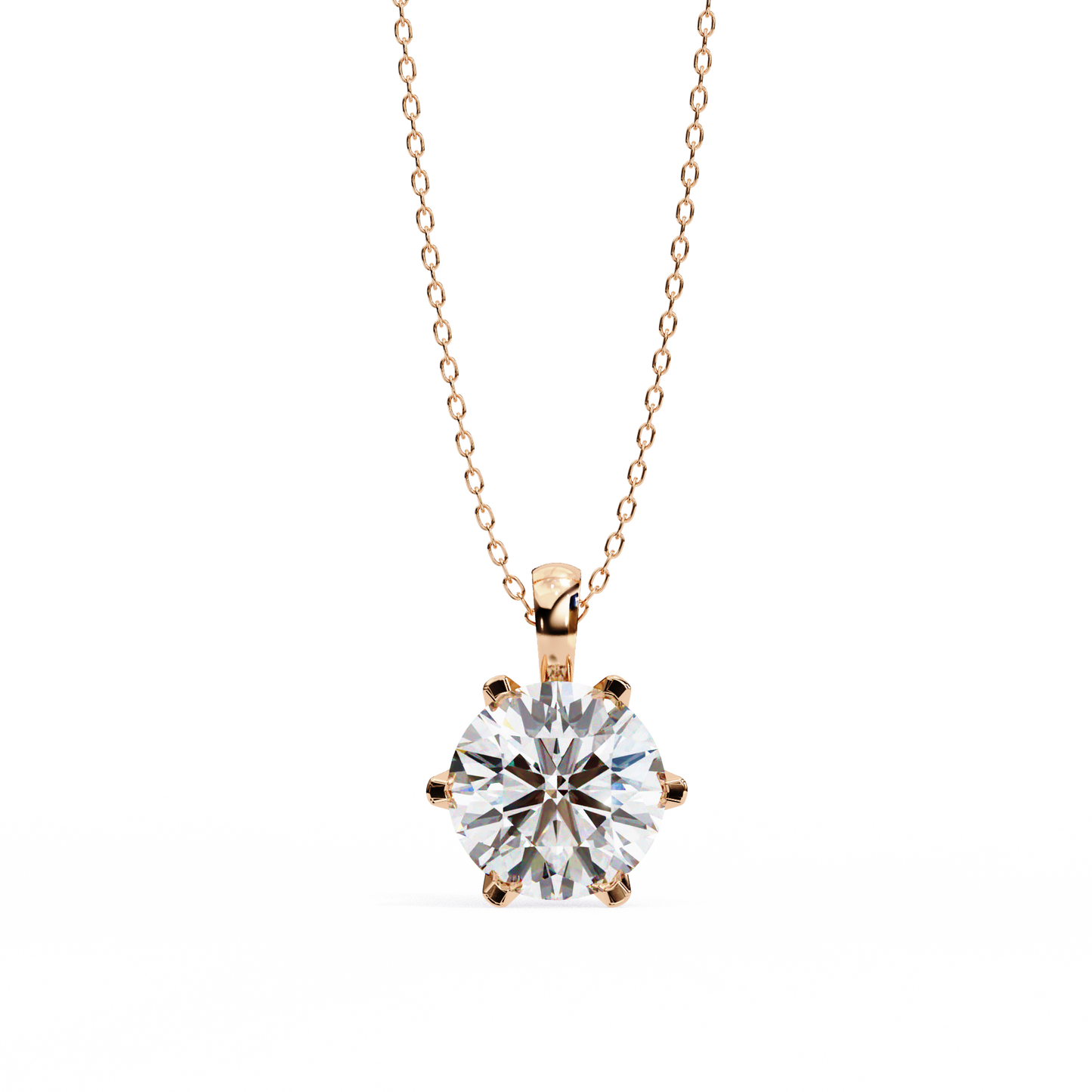 2.00 carat round brilliant cut diamond solitaire pendant necklace - classic jewelry