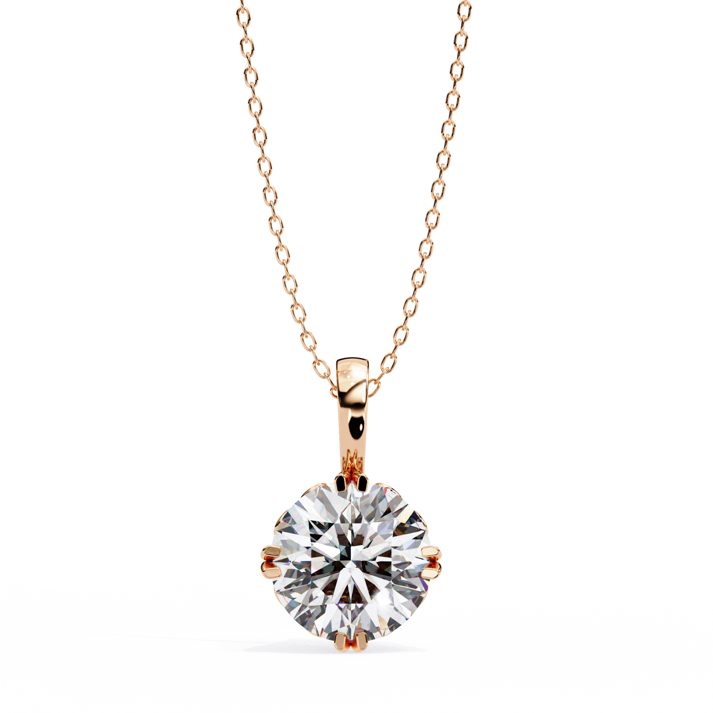 2.00 carat round brilliant cut diamond solitaire pendant necklace – premium fine jewelry