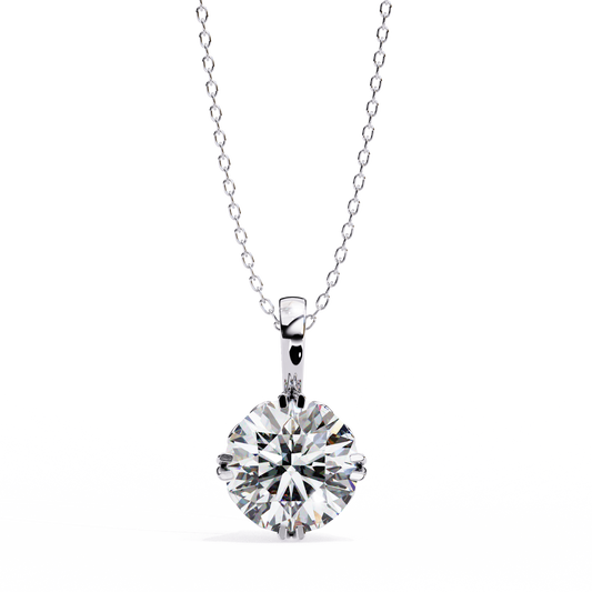 2.00 Carat Round Brilliant Cut Diamond Solitaire Pendant Necklace – Premium Fine Jewelry