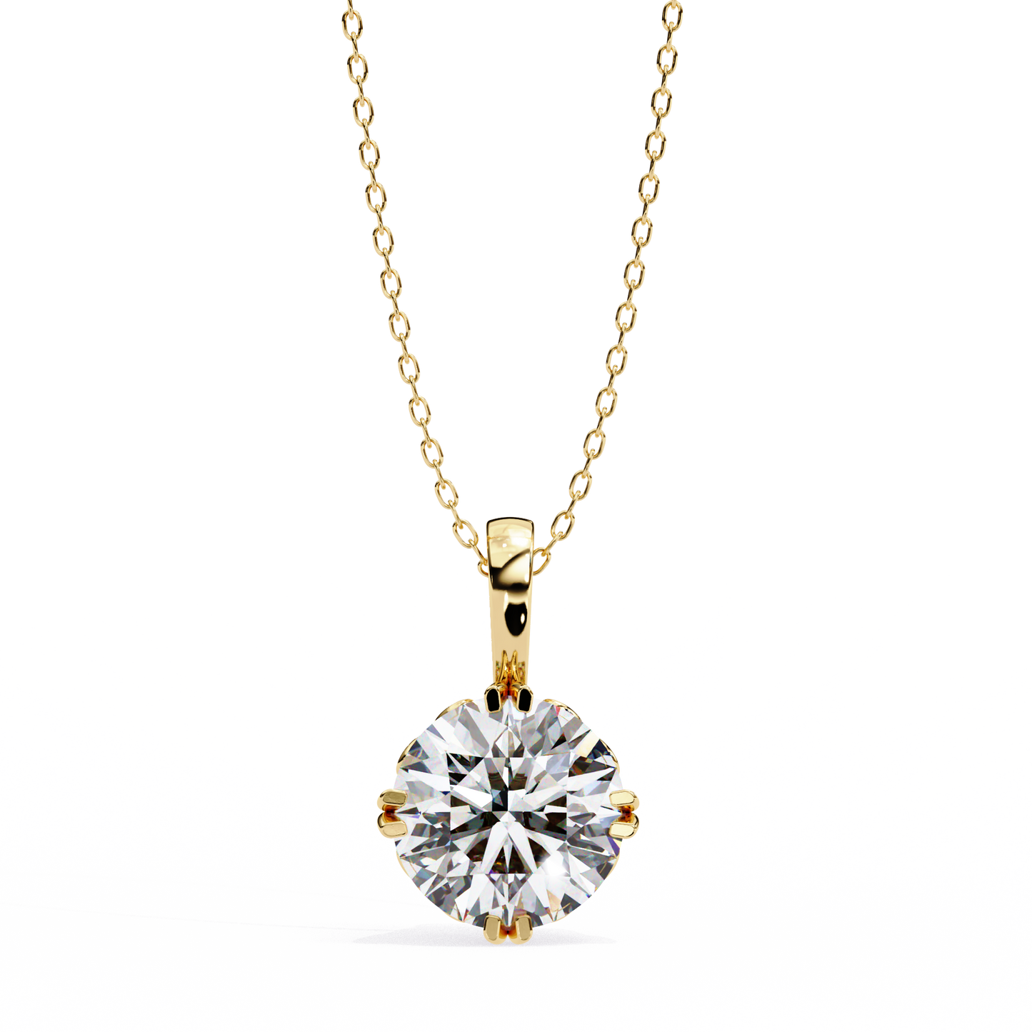 2.00 carat round brilliant cut diamond solitaire pendant necklace – premium fine jewelry