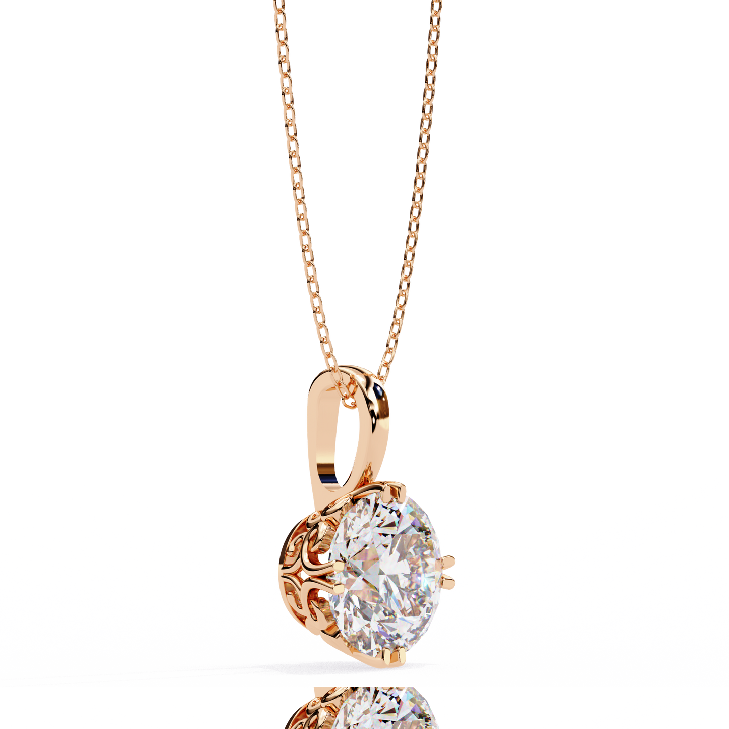 ivy round diamond pendant (chain sold separately)
