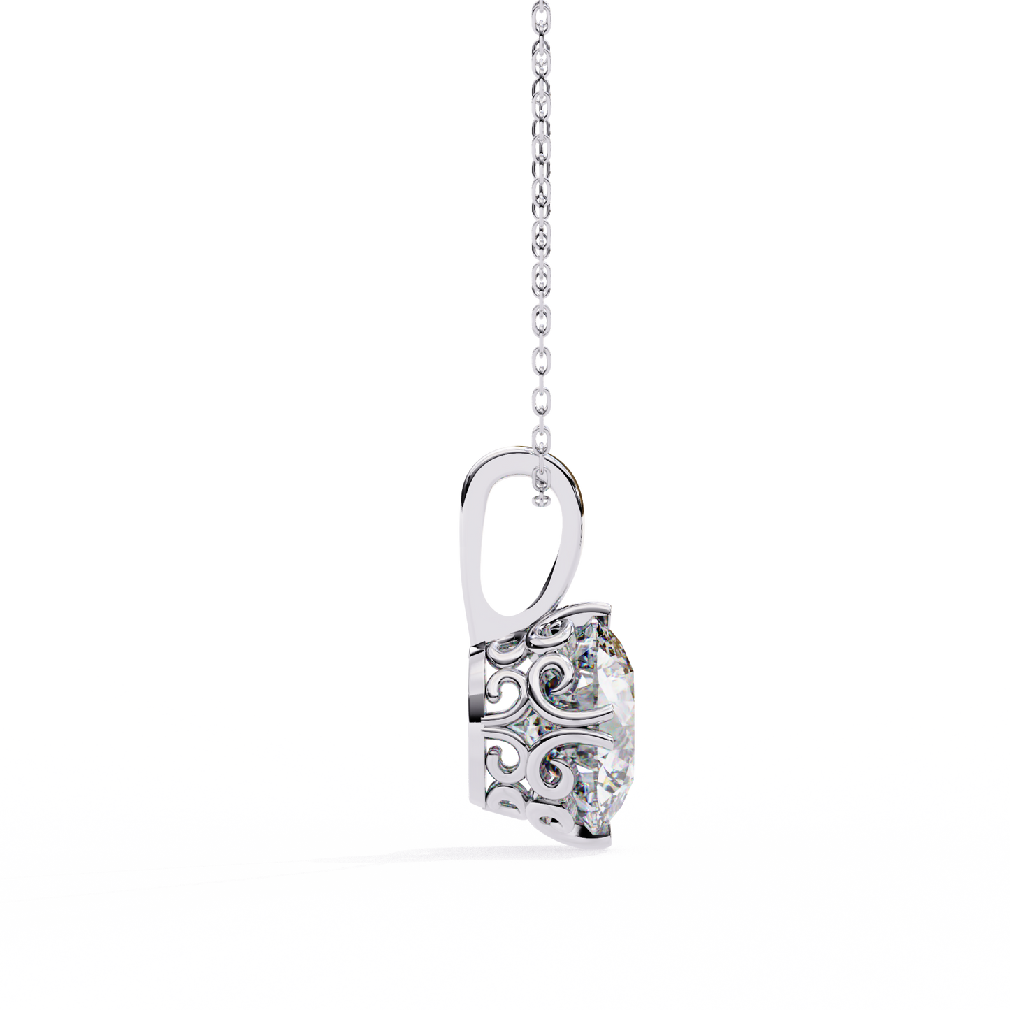 2.00 carat round brilliant cut diamond solitaire pendant necklace – premium fine jewelry