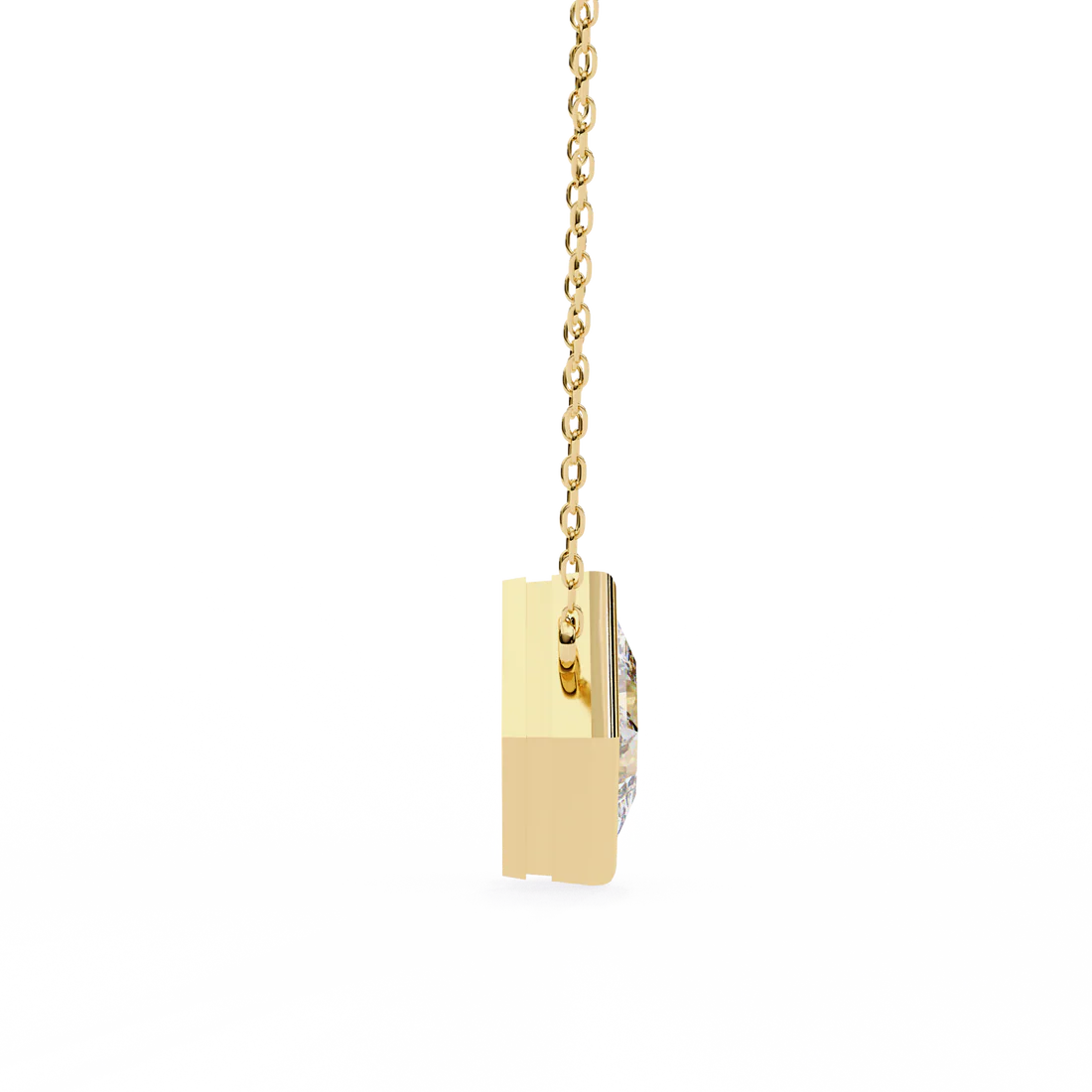 2.00 carat princess cut diamond solitaire pendant necklace - classic fine jewelry