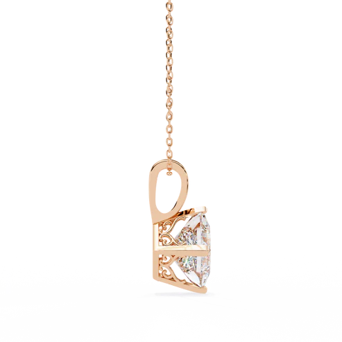 2.25 carat princess cut diamond solitaire pendant necklace – luxury jewelry