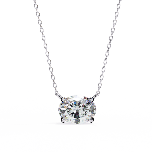 1.75 Carat Oval Cut Solitaire Diamond Pendant Necklace – Premium Fine Jewelry