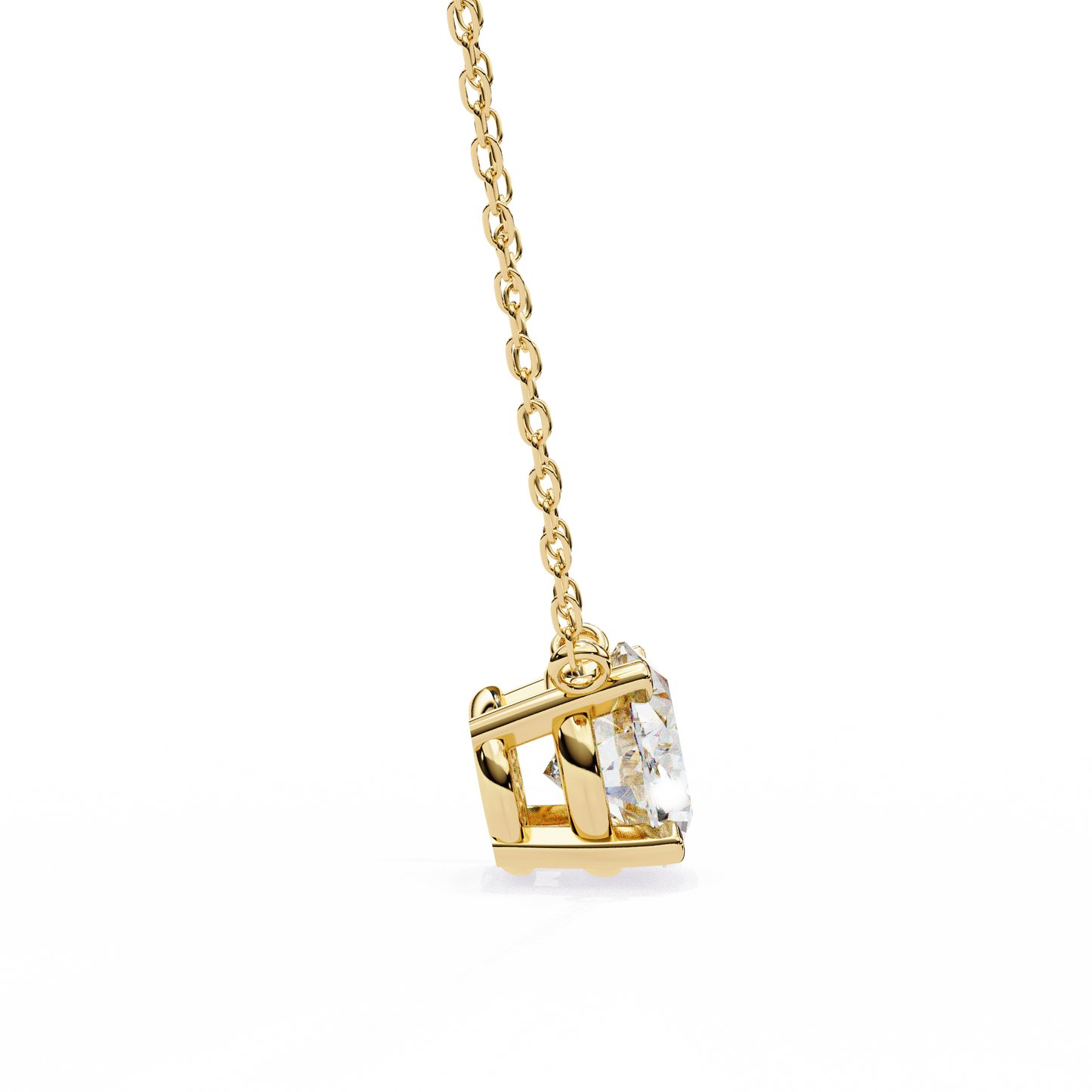 lgd solitaire pendant oval stone (1.66ct) in 14k gold without chain
