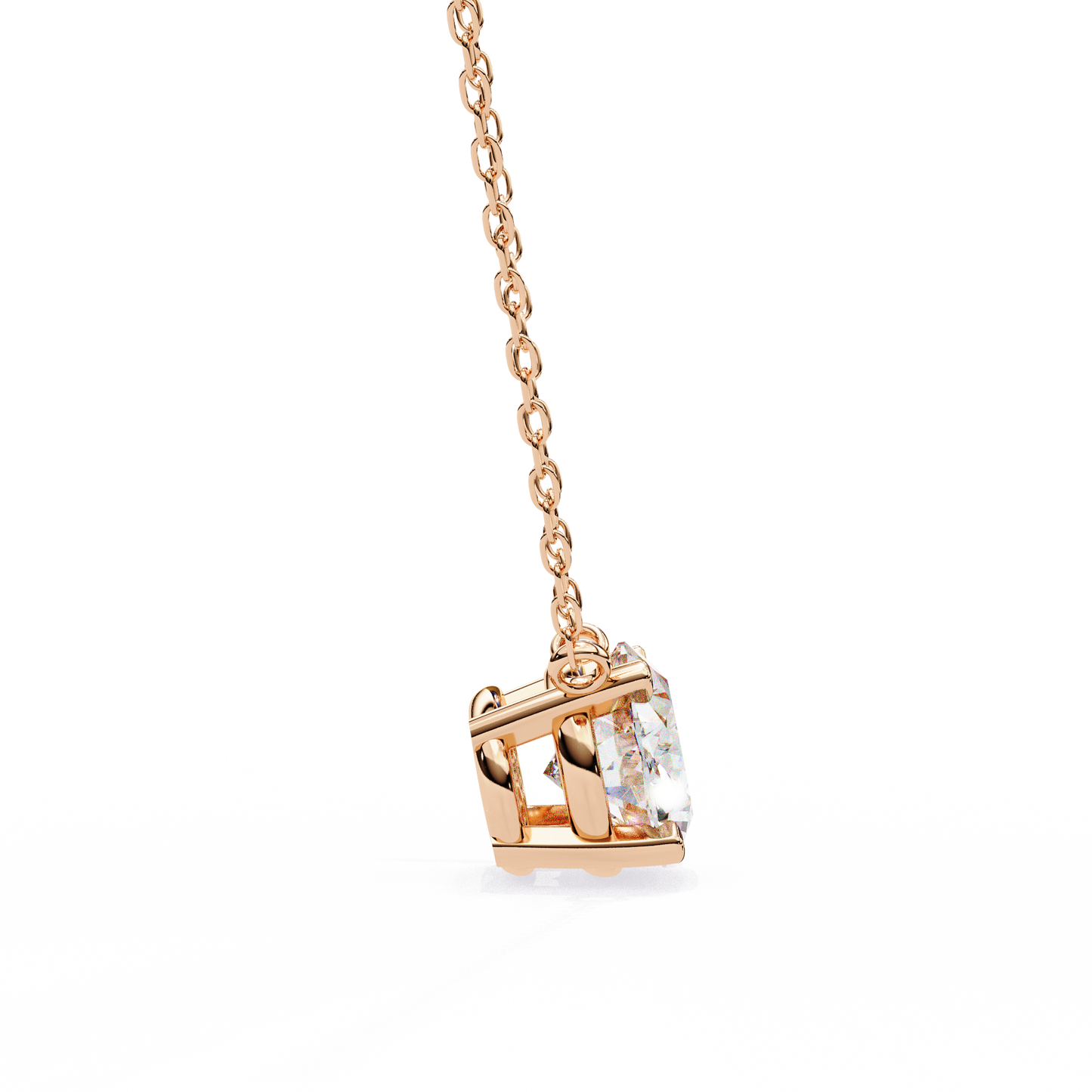 lgd solitaire pendant oval stone (1.66ct) in 14k gold without chain
