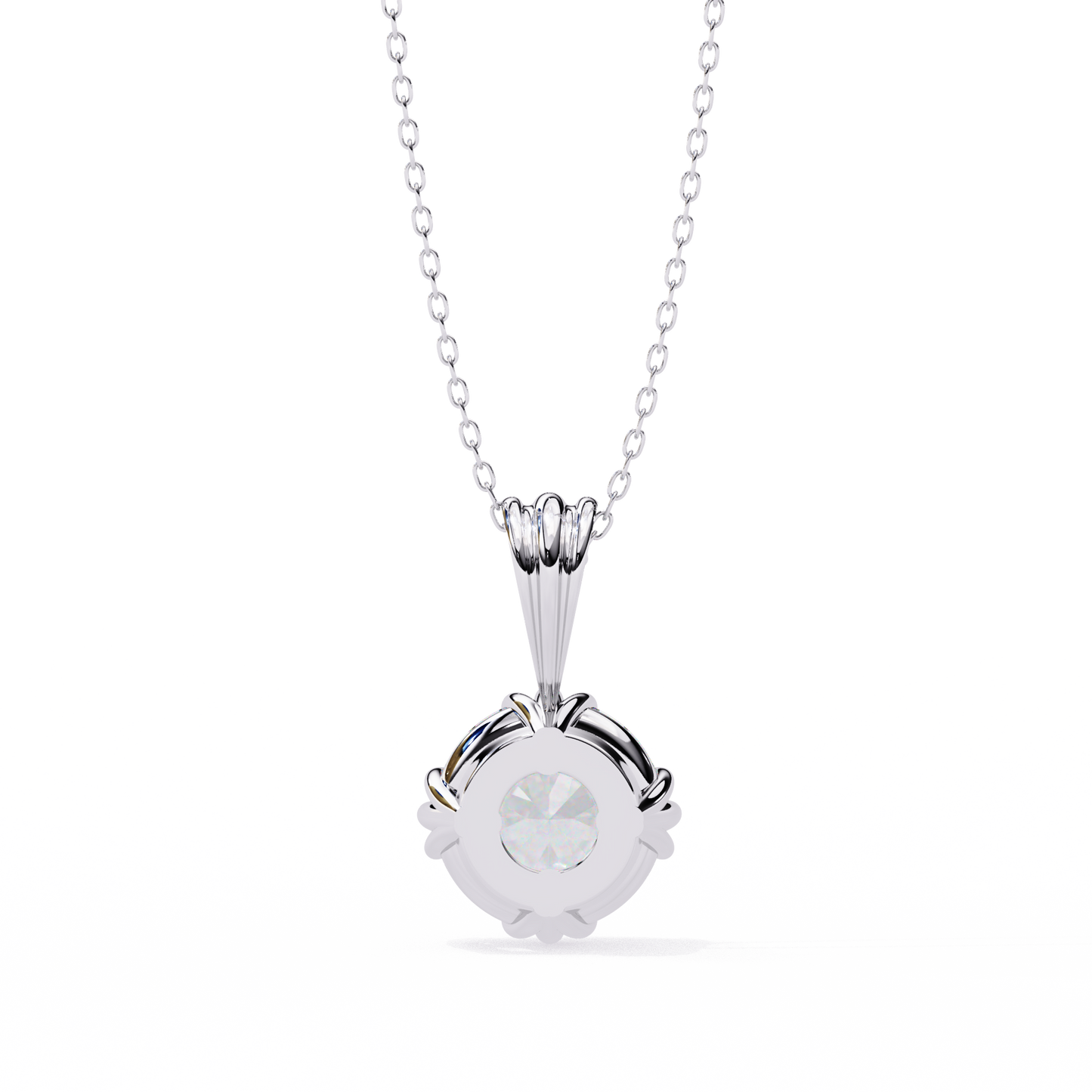 lgd pendant round stone (2.04ct) in 14k gold without chain