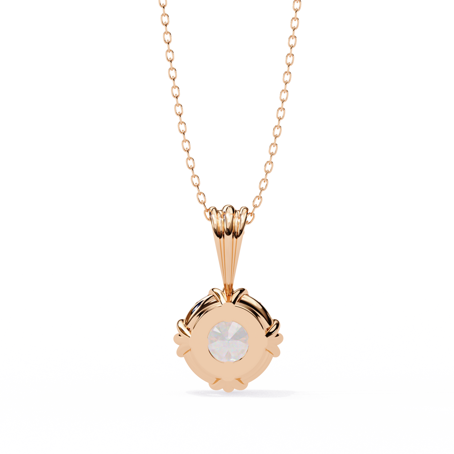 lgd pendant round stone (2.04ct) in 14k gold without chain