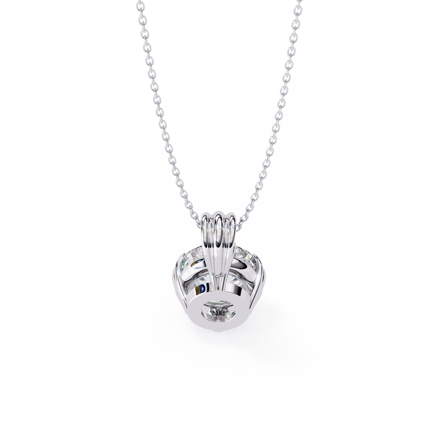lgd pendant round stone (2.04ct) in 14k gold without chain
