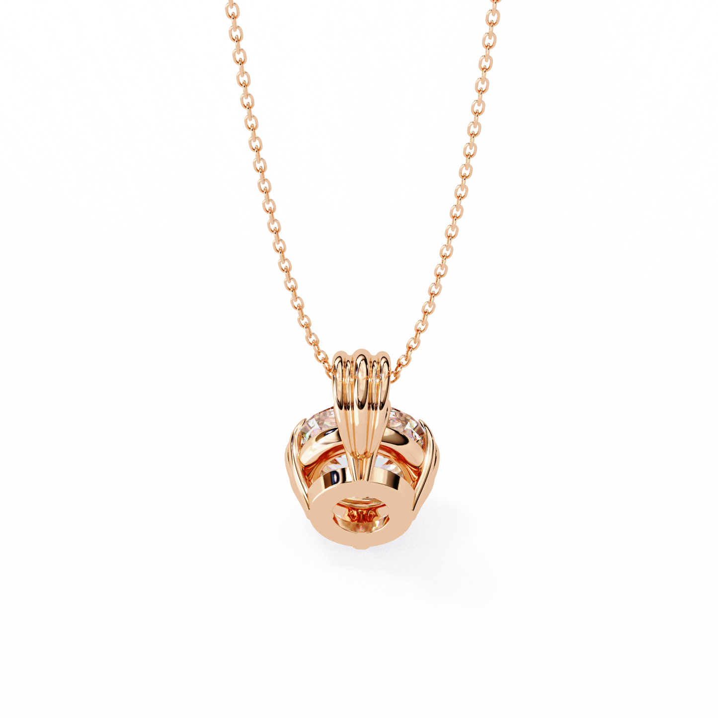 lgd pendant round stone (2.04ct) in 14k gold without chain