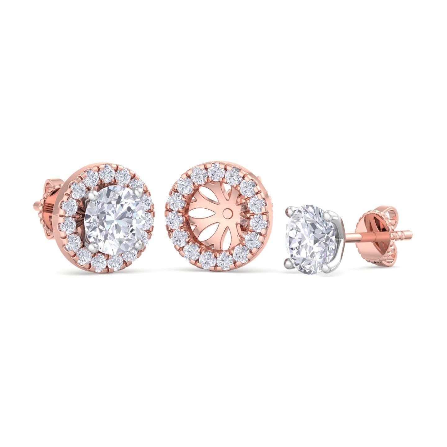 1.60 carat round cut diamond studs earrings – luxury diamond jewelry