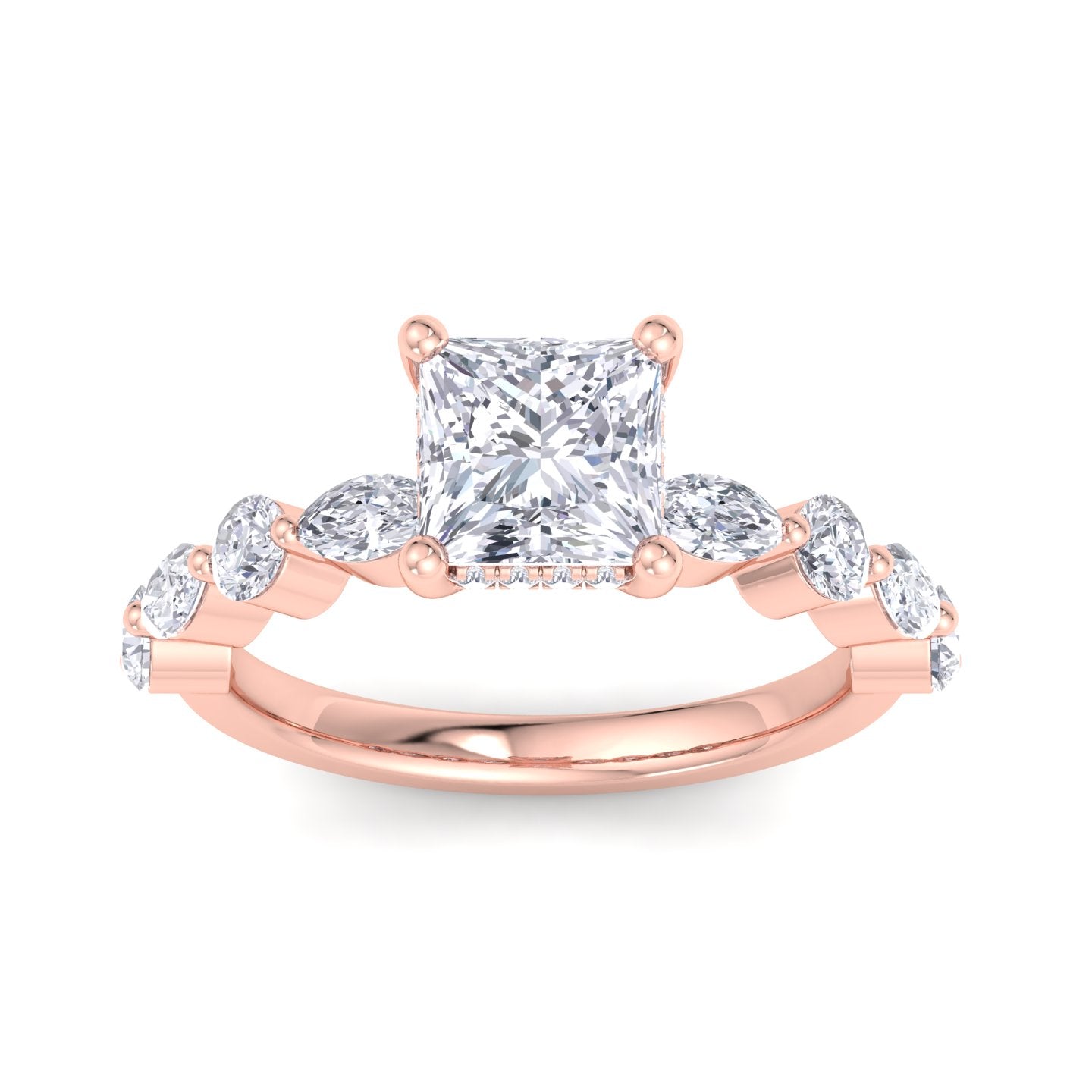 5.16 carat princess cut solitaire diamond engagement ring – luxury diamond jewelry