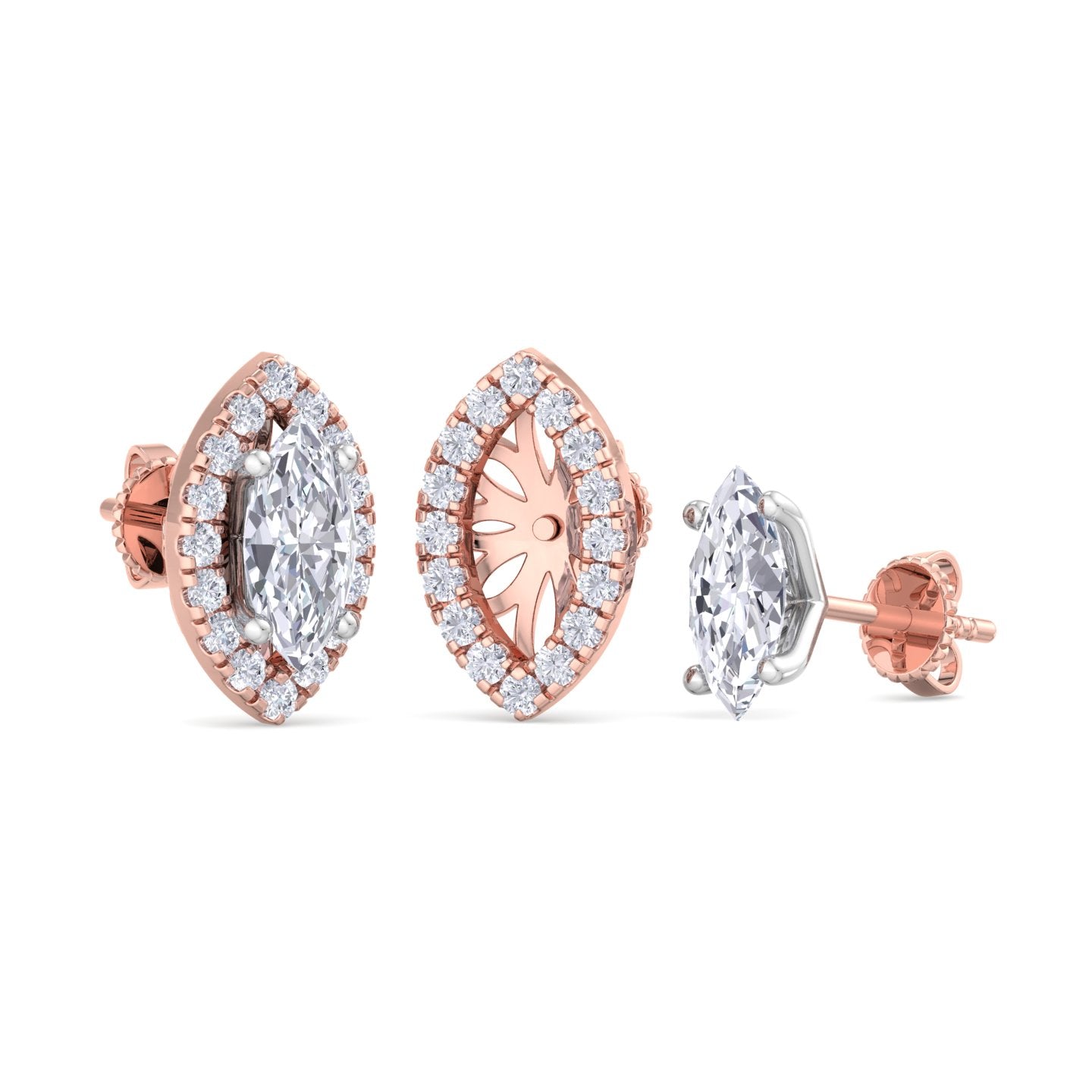 1.64 carat marquise cut diamond studs earrings – luxury diamond jewelry