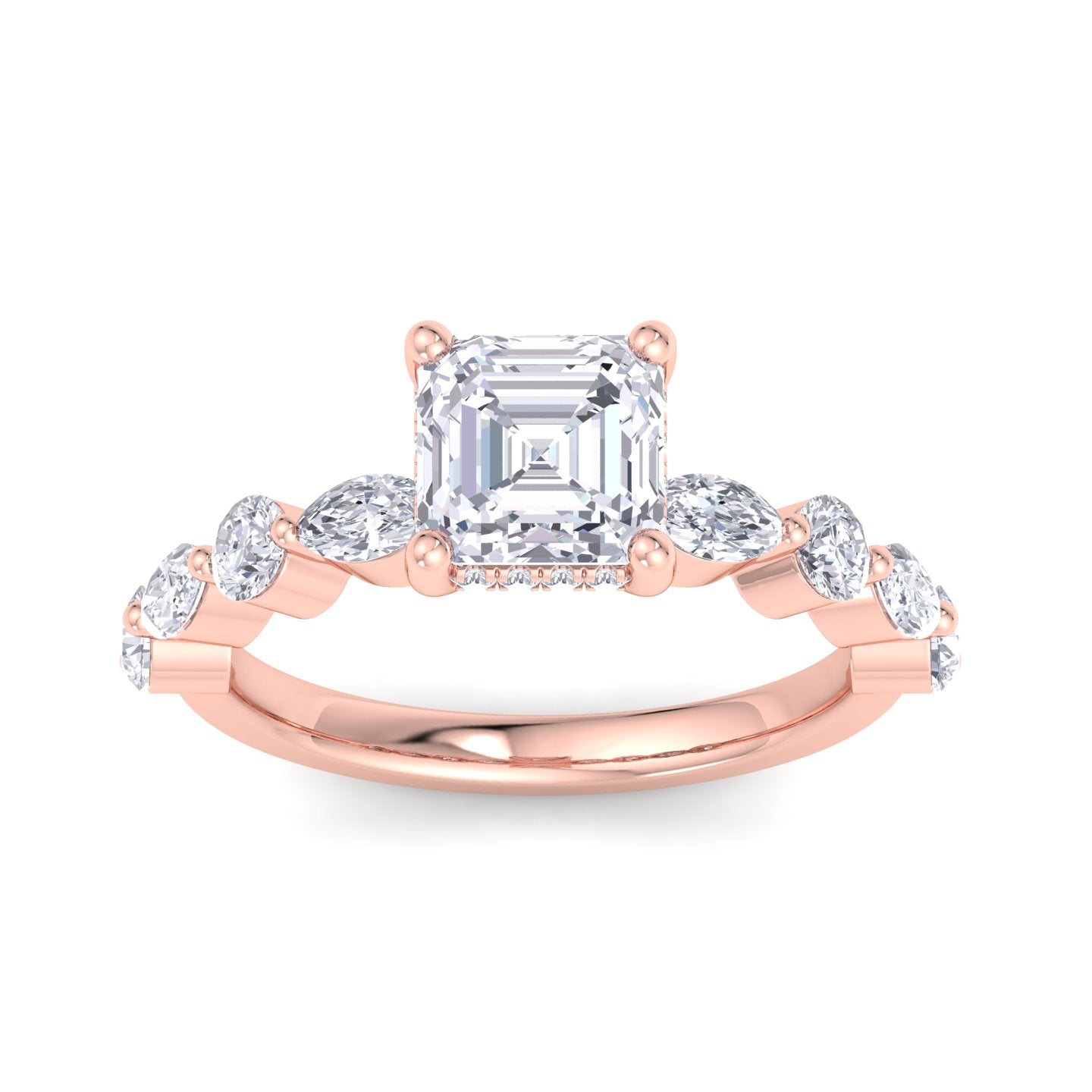 5.16 carat asscher cut solitaire diamond engagement ring – luxury diamond jewelry