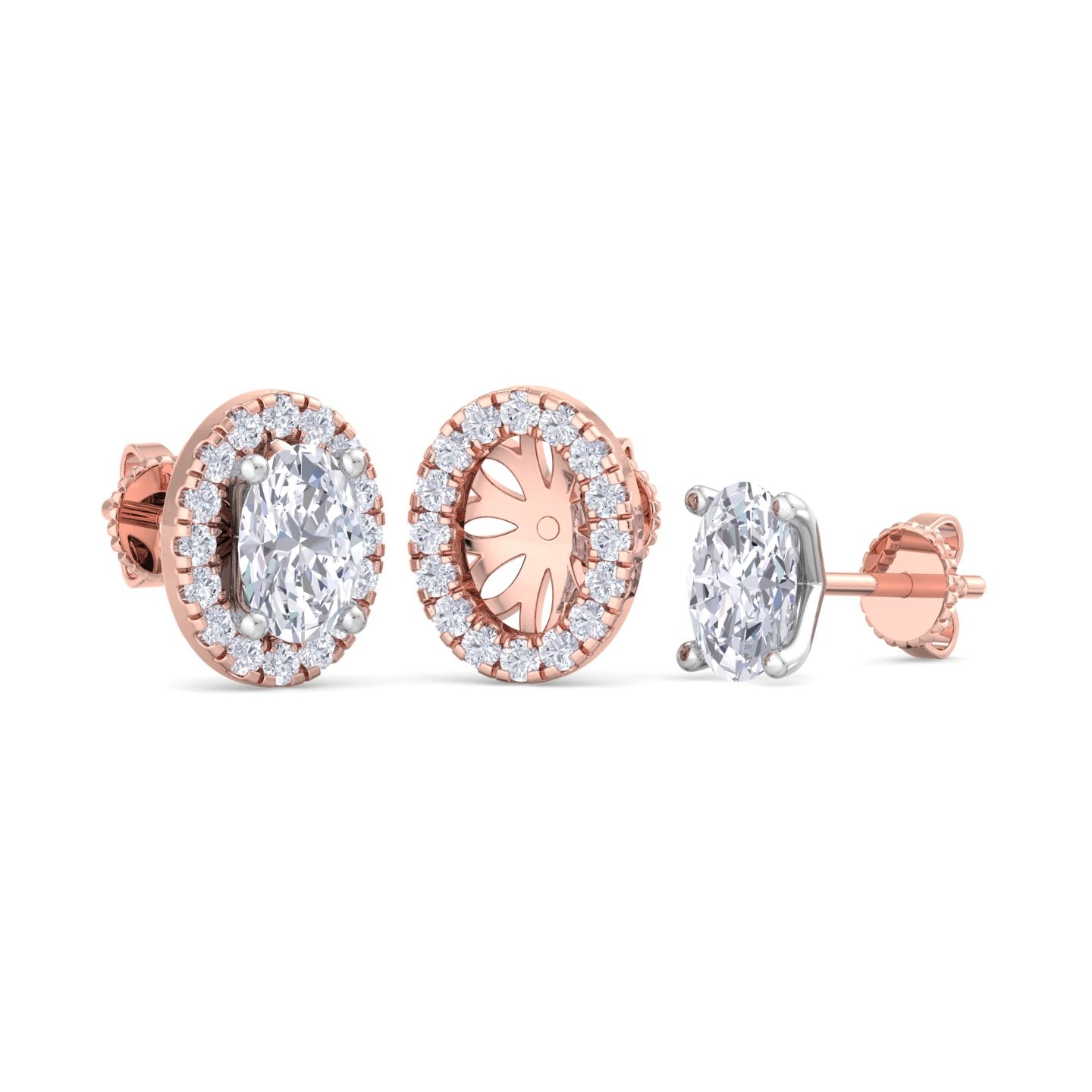 1.64 carat oval cut diamond studs earrings – luxury diamond jewelry