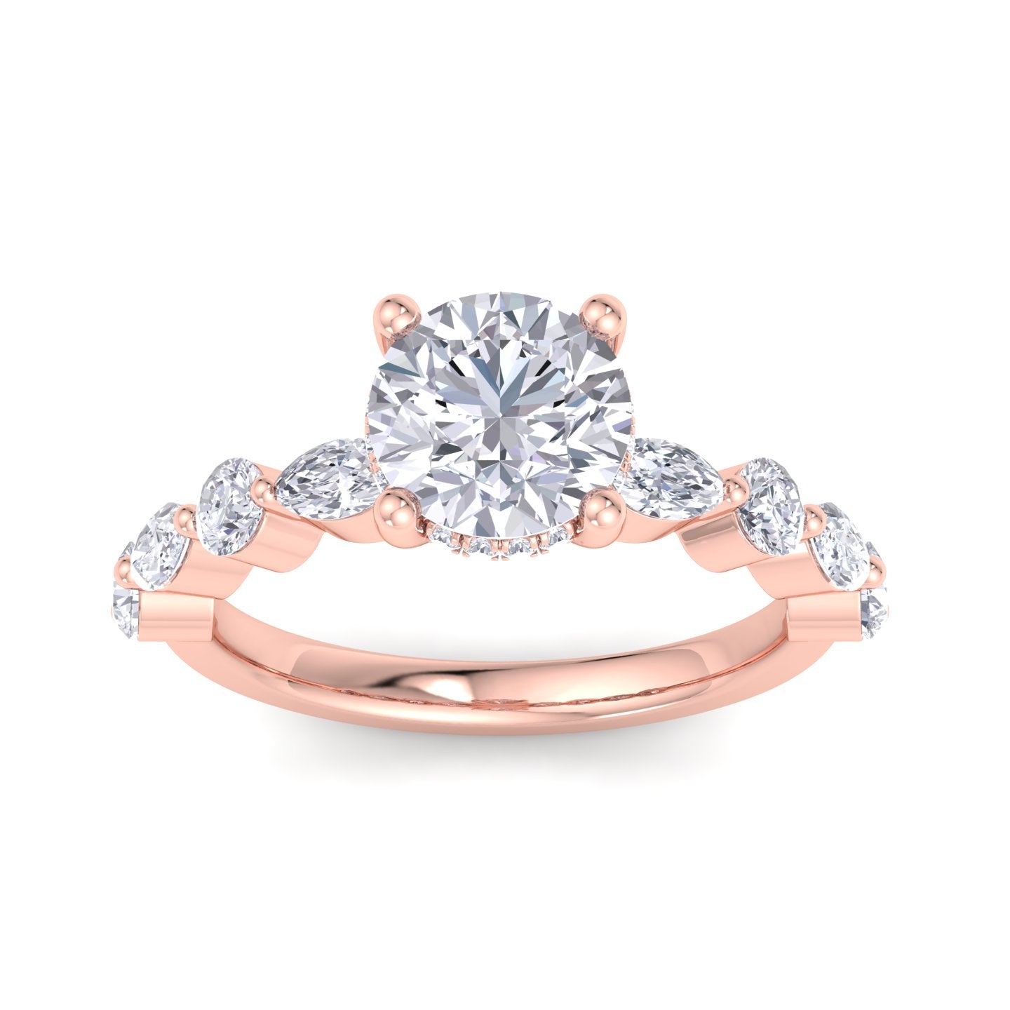 5.16 carat round cut solitaire diamond engagement ring – luxury diamond jewelry