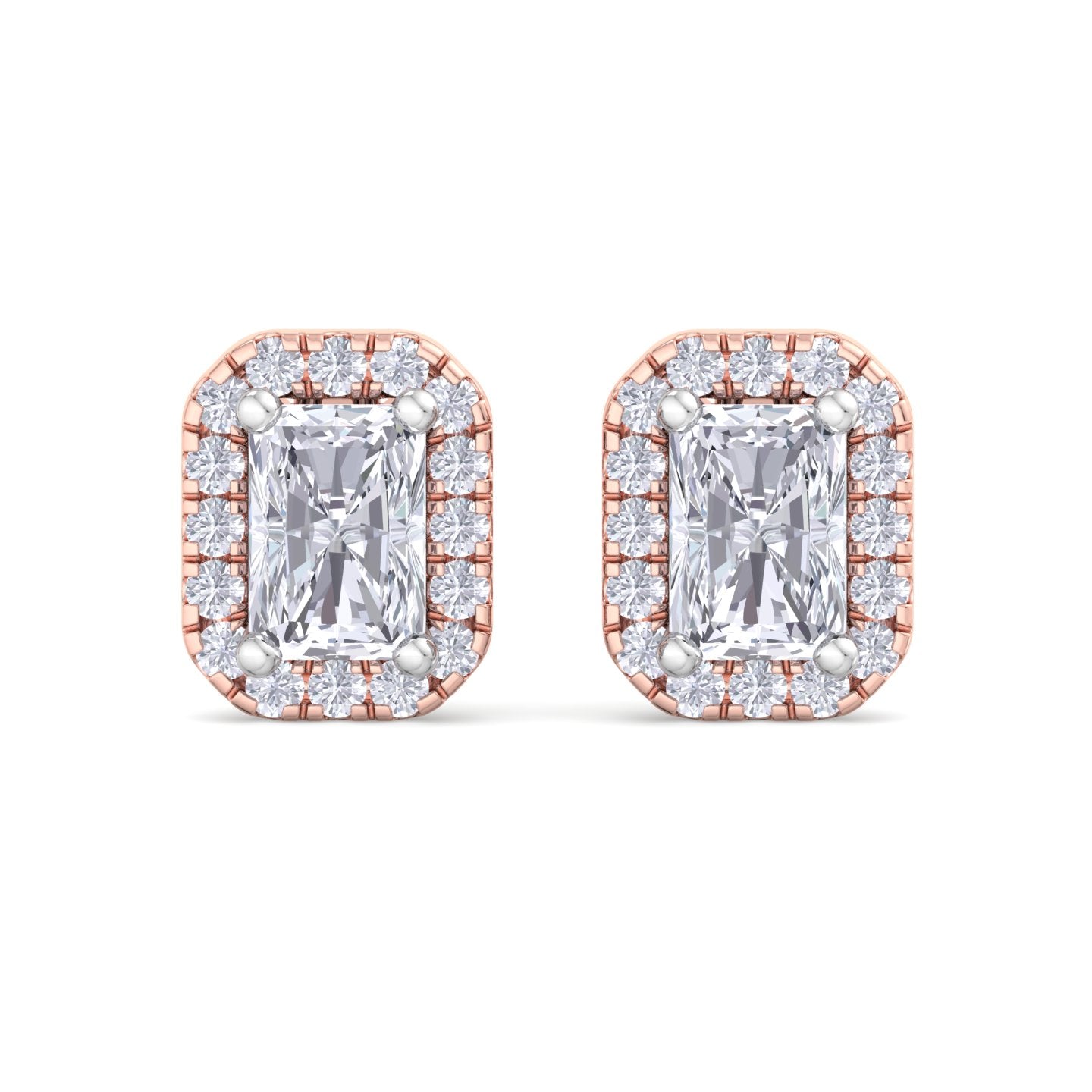 1.64 carat radiant cut diamond studs earrings – luxury diamond jewelry