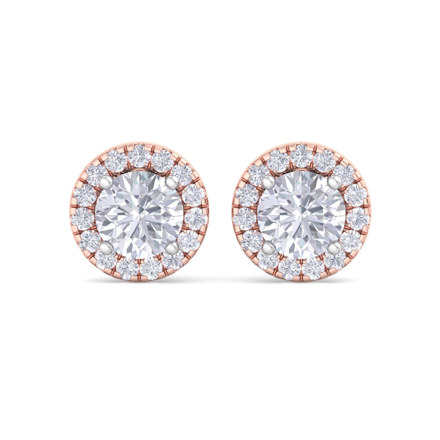 1.60 carat round cut diamond studs earrings – luxury diamond jewelry