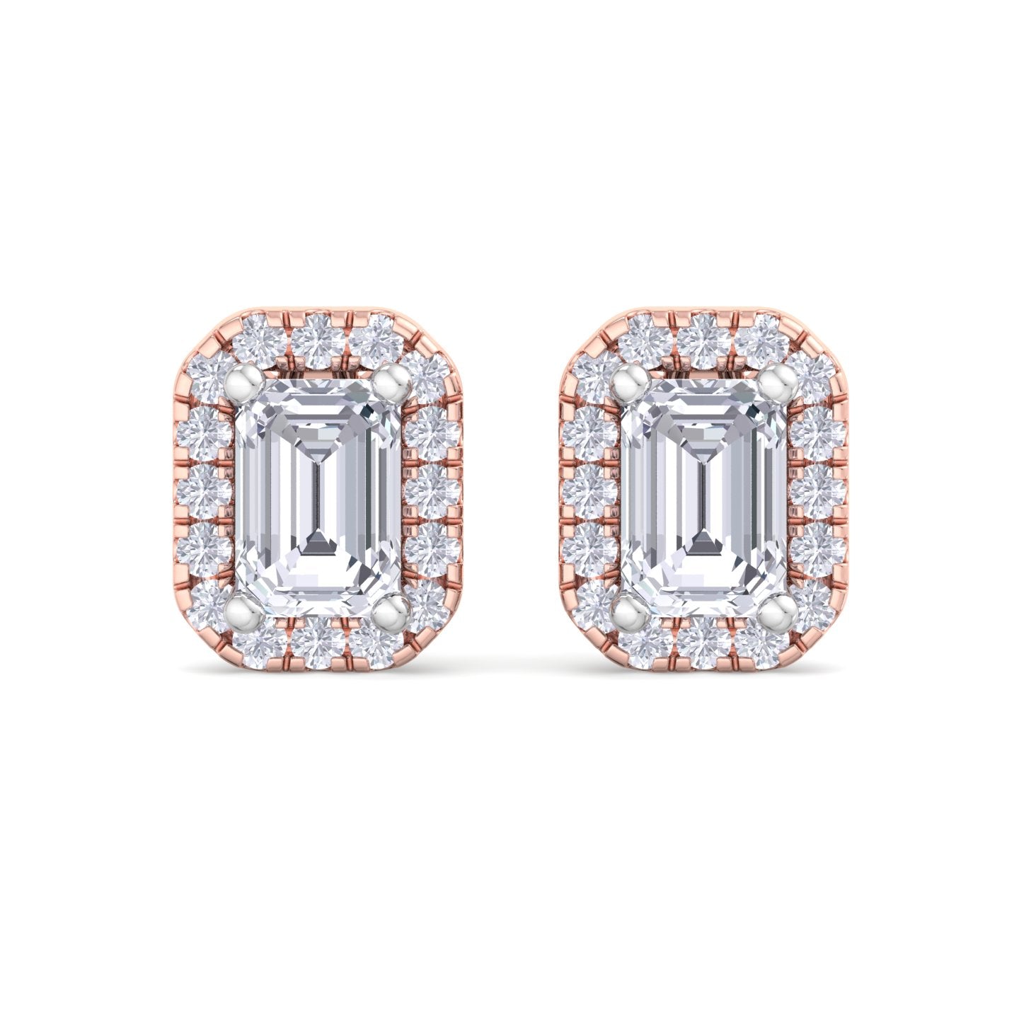 1.64 carat emerald cut diamond studs earrings – luxury diamond jewelry