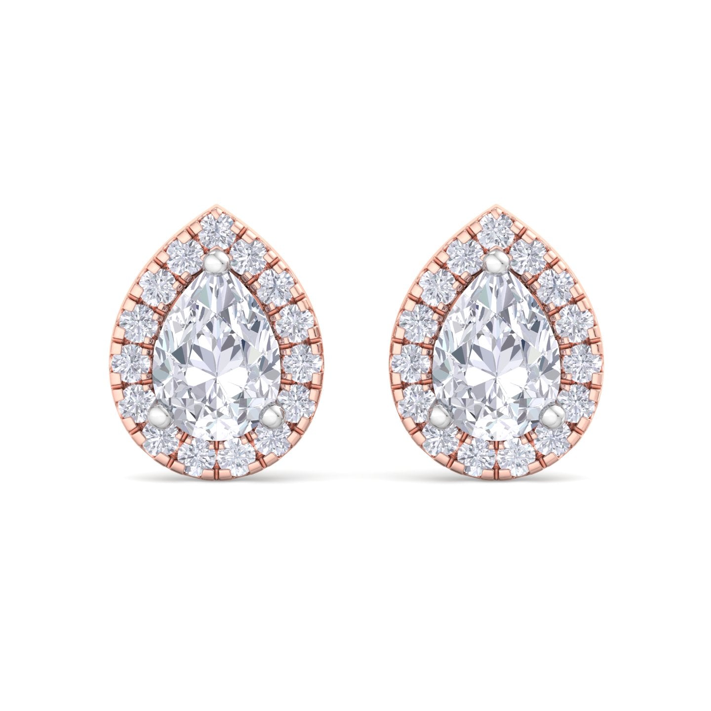 1.60 carat pear cut diamond studs earrings – luxury diamond jewelry