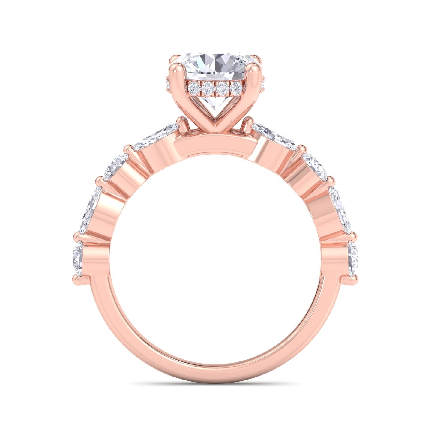 5.16 carat round cut solitaire diamond engagement ring – luxury diamond jewelry