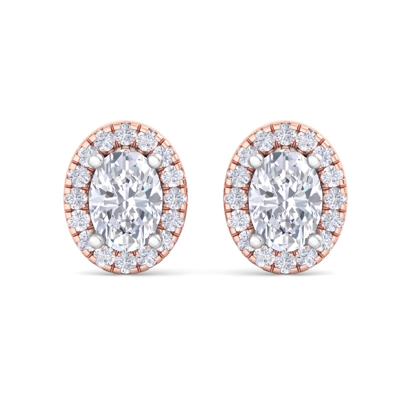 1.64 carat oval cut diamond studs earrings – luxury diamond jewelry