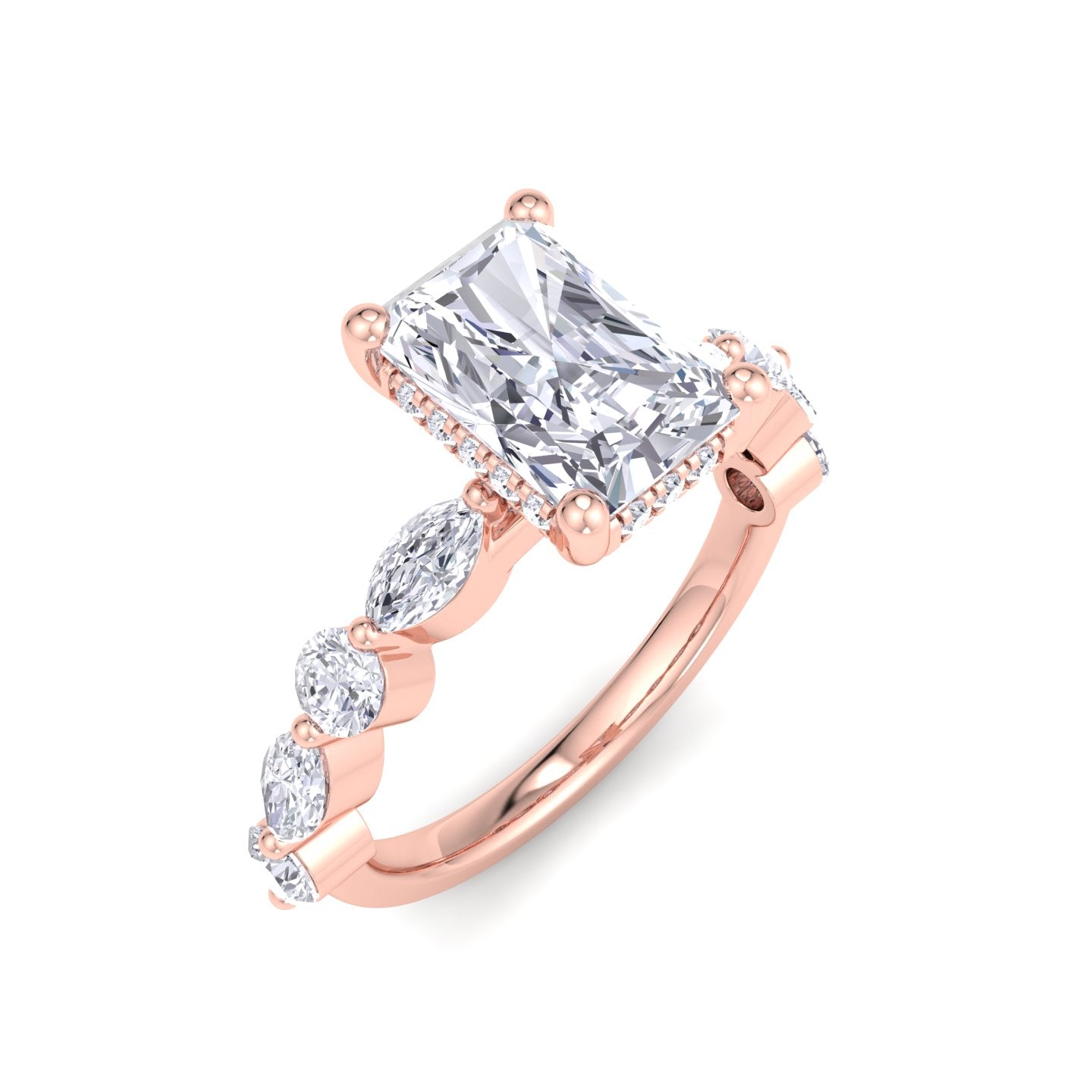 5.16 carat radiant cut solitaire diamond engagement ring โ luxury diamond jewelry