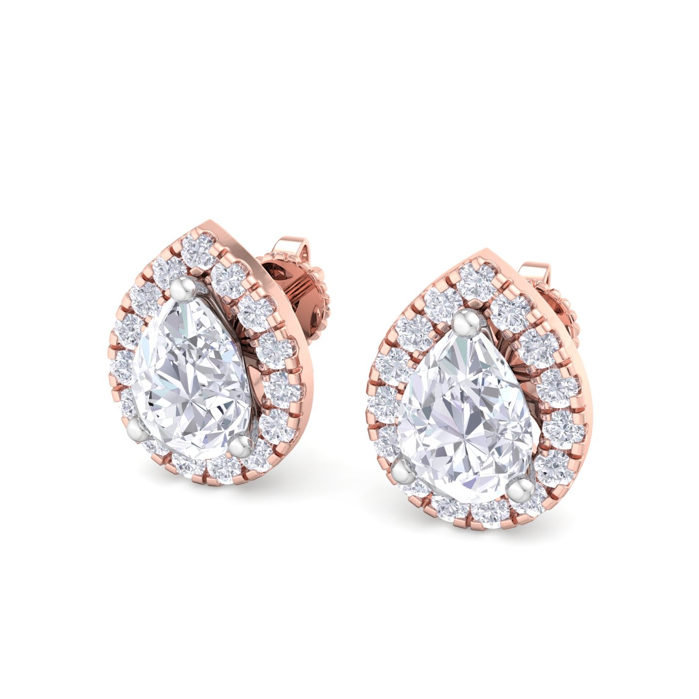 1.60 carat pear cut diamond studs earrings – luxury diamond jewelry