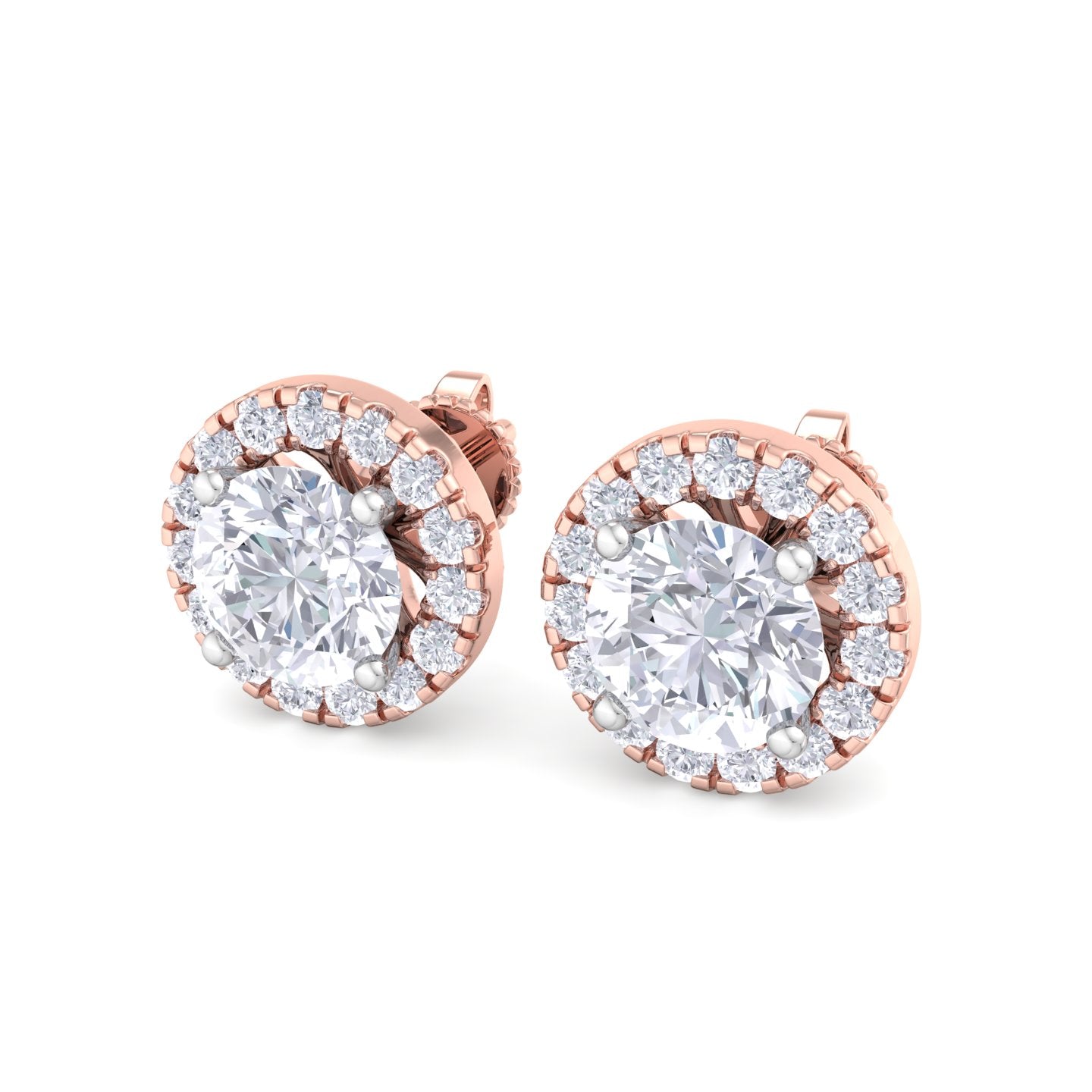 1.60 carat round cut diamond studs earrings – luxury diamond jewelry