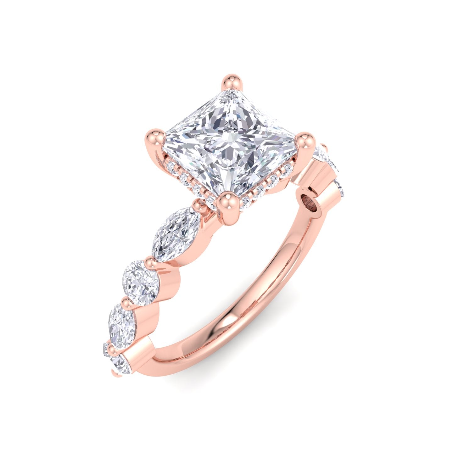 5.16 carat princess cut solitaire diamond engagement ring – luxury diamond jewelry