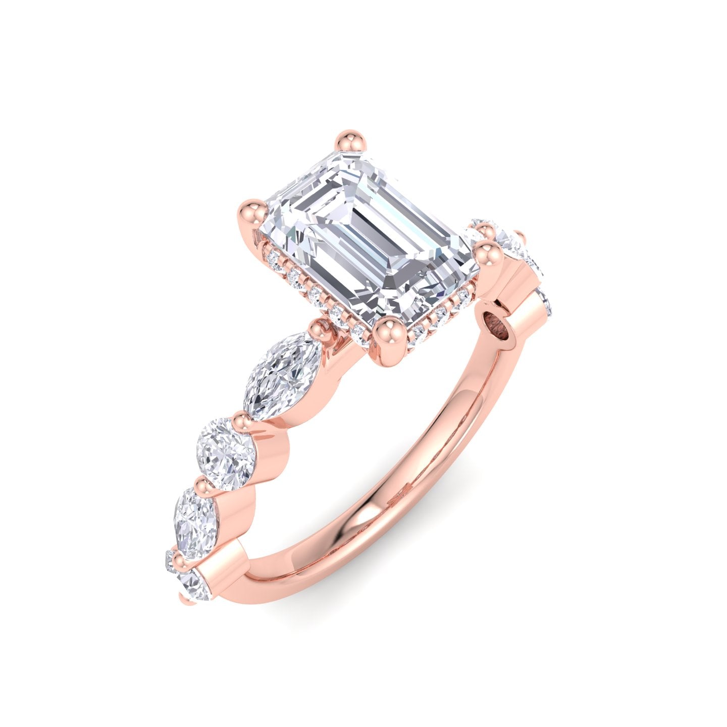 5.16 carat emerald cut solitaire diamond engagement ring โ luxury diamond jewelry