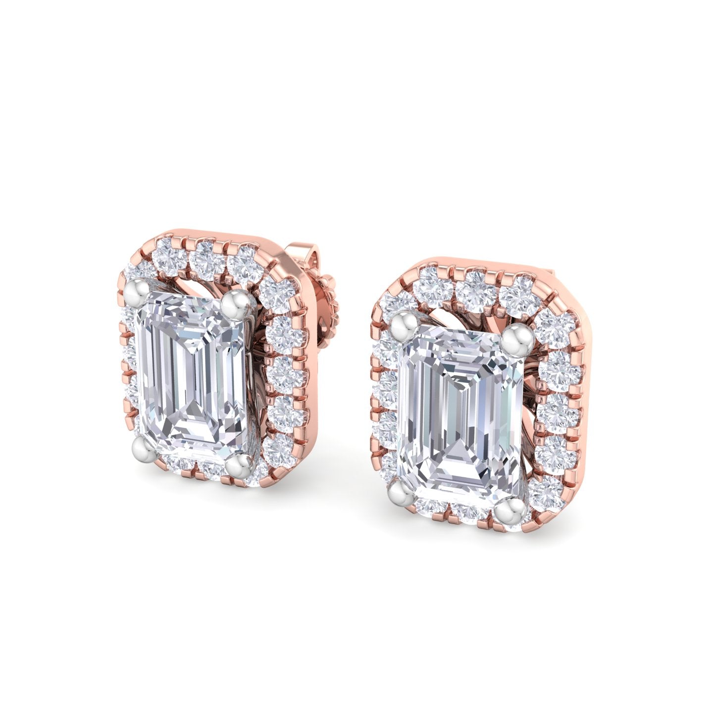 1.64 carat emerald cut diamond studs earrings – luxury diamond jewelry