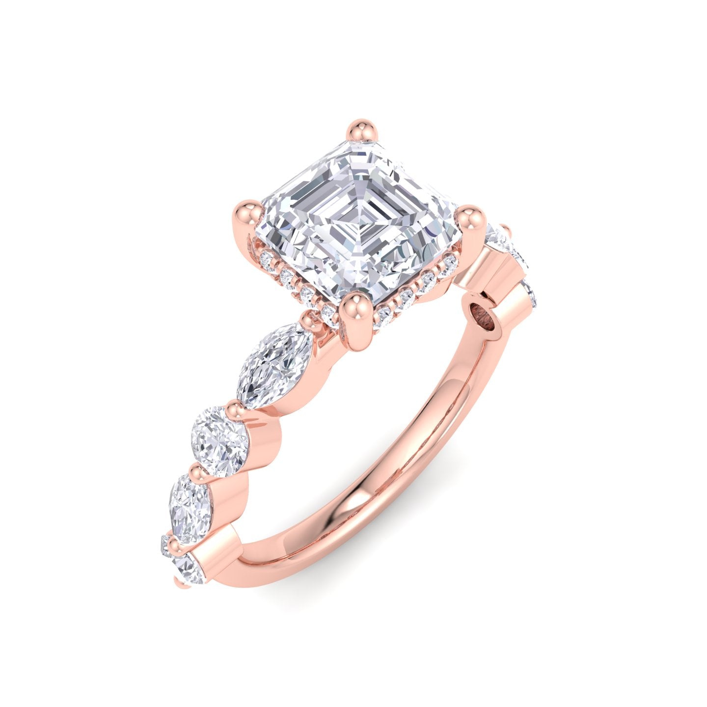 5.16 carat asscher cut solitaire diamond engagement ring – luxury diamond jewelry