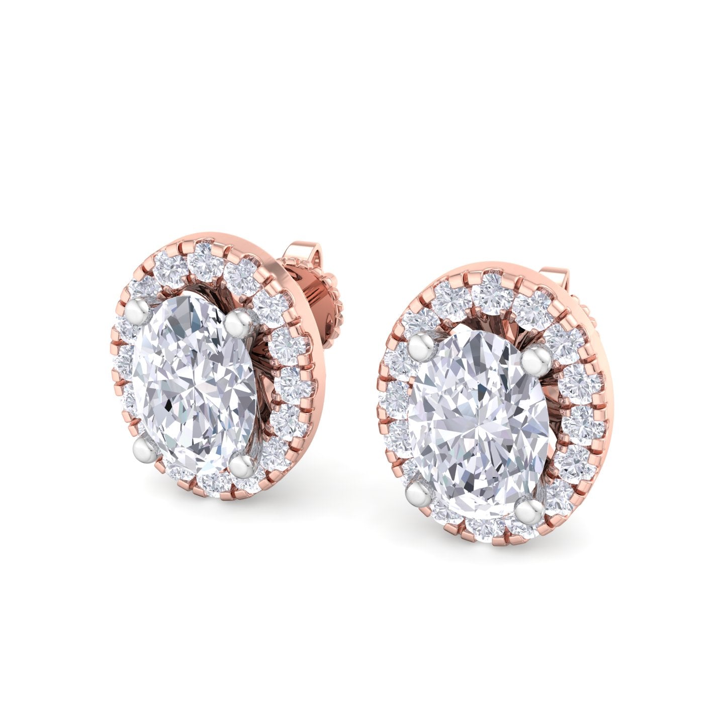1.64 carat oval cut diamond studs earrings – luxury diamond jewelry