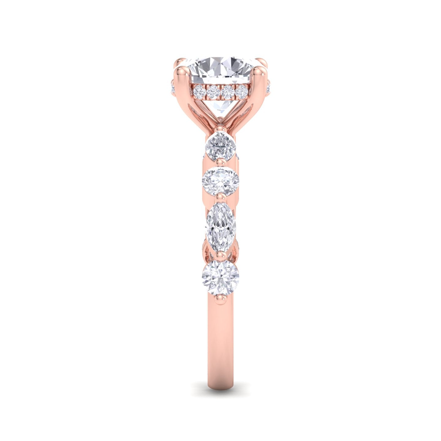 5.16 carat round cut solitaire diamond engagement ring – luxury diamond jewelry