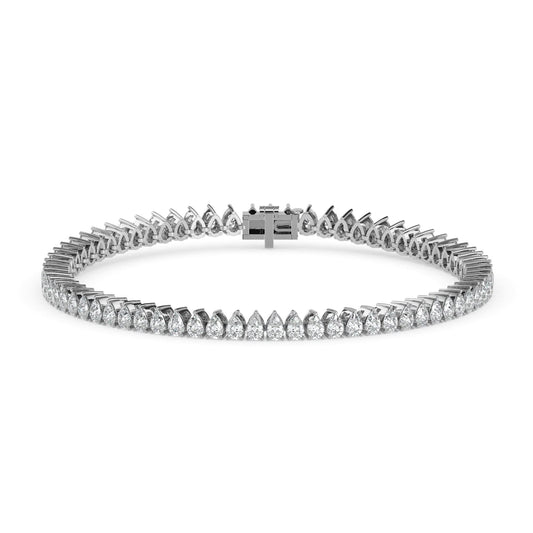 4.19 Carat Pear Cut Diamond Tennis Bracelet – Luxury Diamond Jewelry