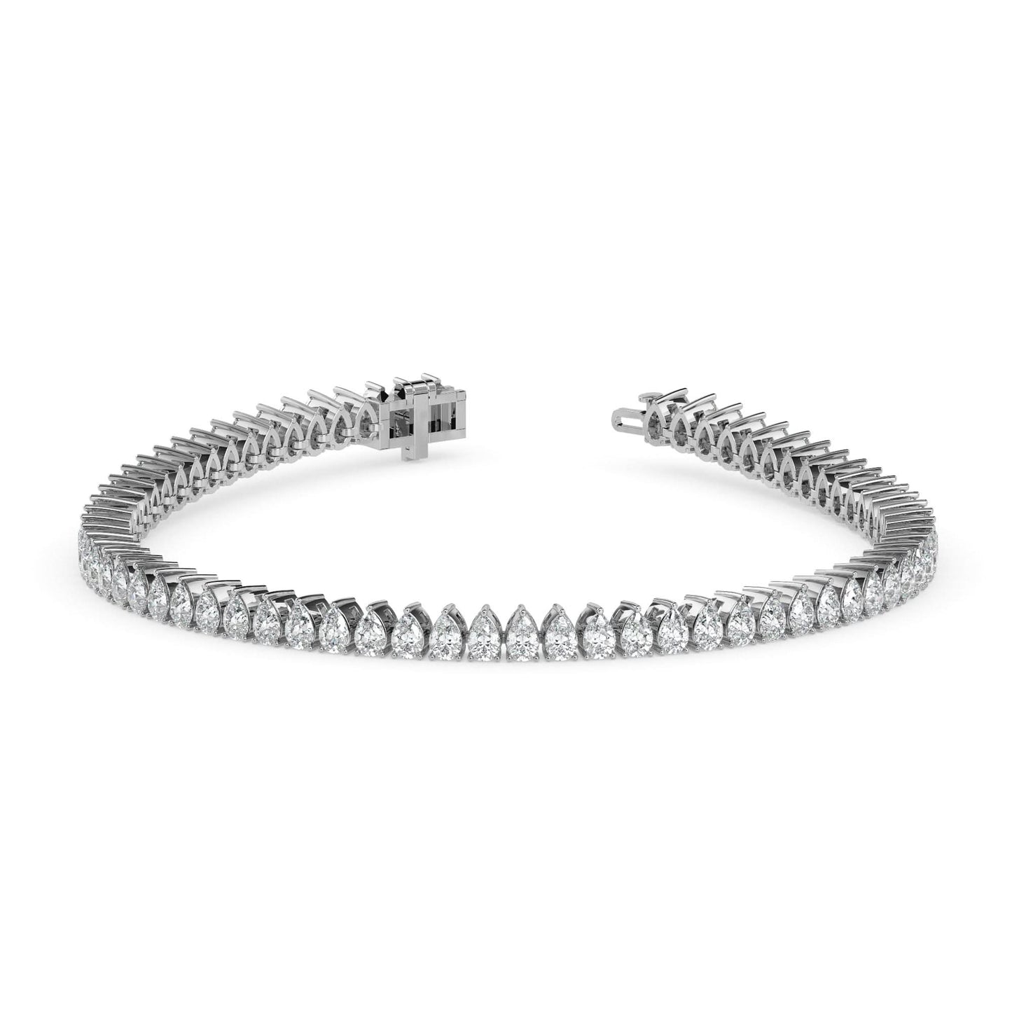 4.19 carat pear cut diamond tennis bracelet – luxury diamond jewelry